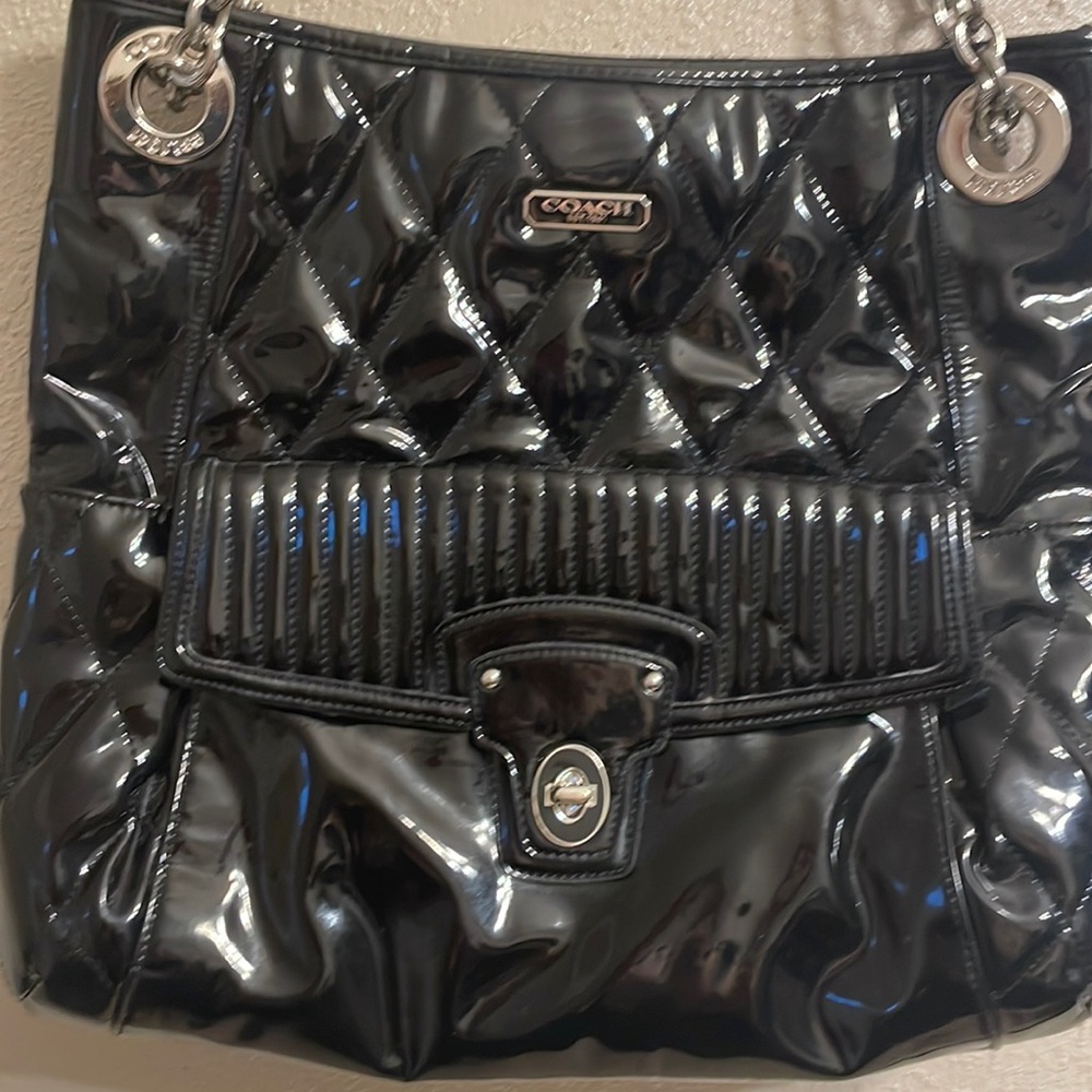 Black vintage coach purse